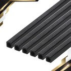 6 x Carbon Fiber Square Tube 4x3x420mm Pultruded Carbon Fiber Tubing