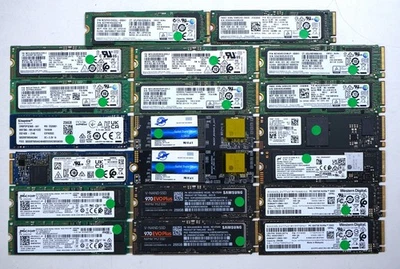 Lote de 20 Misc. Unidades de estado sólido M.2 NVMe de 128 GB - 1 TB (Samsung, Micron, Kioxia Foto 1 de 4