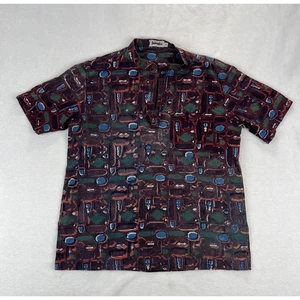 Fabindia Herren Freizeithemd mit abstraktem Print Kurzarm Button Down Gr. 38 Small - Bild 1 von 9