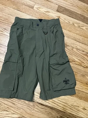 BSA BOY SCOUTS UNIFORM Centennial SHORTS Youth Large Nylon Cargo Mesh Lined XS - Image 1 of 4