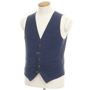 men's eleventy Used eleventy wool nylon gire vest navy Size 46 NVY A W - Picture 1 of 10