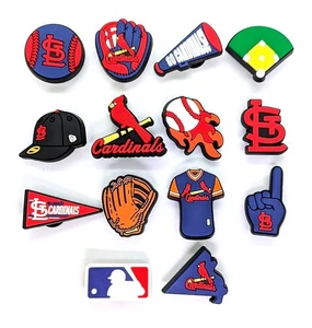ST. LOUIS CARDINALS SHOE CHARMS (14pcs) Baseball Cool Gift Accessories Set Lot - Picture 1 of 5