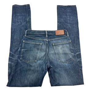 Taylor Stitch Democratic Jeans Mens 29 x 37 Blue Denim Slim Straight Button Fly - Picture 1 of 9