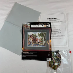 Rueda de agua vintage Country Mill Briandon Rose punto de cruz dimensiones años 90 hogar - Imagen 1 de 14