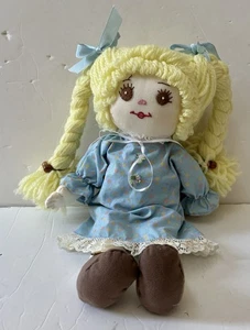 RAG DOLL  17"  TALL STUFFED PLUS ALL HANDMADE CLOTH BABY DOLL - Picture 1 of 8