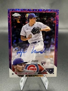 2023 Topps Chrome Rookie Purple Speckle Hayden Wesneski RC AUTO /299 - Bild 1 von 3