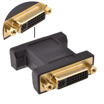 DVI-I Dual Link 29 Pin Female - Female Coupler Adapter to join/extend 2 cables - Image 1 of 4