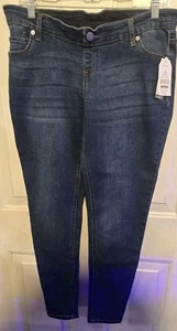 Jeans premaman donna TIME AND TRU skinny pannello incrociato elasticizzato nuovo con etichette.Taglia M - Foto 1 di 6