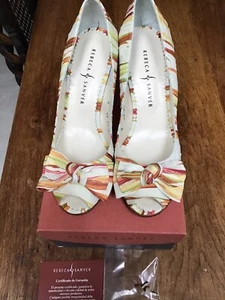 Rebeca Sanver Court Shoes - Embroidered Multicoloured Heels - UK 5.5 (38) - Picture 1 of 8