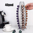 40 Coffee Pod Holder Capsule Chrome Kitchen Standing Potion Rack Tower Free New