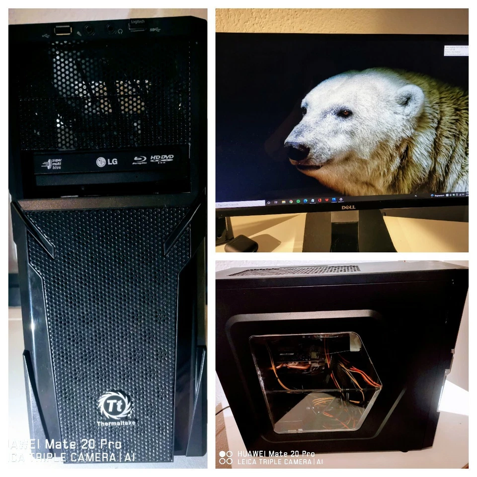 PC Bundle mit Monitor, gebraucht, WIN 10 Pro, 2048MB ATI AMD Radeon HD - Bild 1 von 4