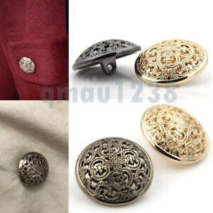 ANTIQUE METAL SHANK BUTTONS ROUND BOHO FLORAL 15MM-25MM BLOUSE CRAFT CARDIGAN