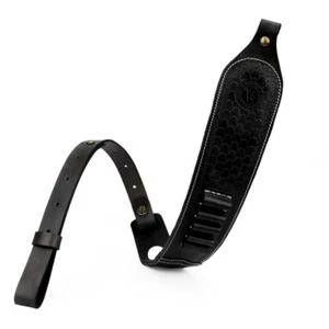 TOURBON Leather Gun Sling Nonslip Rifle Carry Strap 2 Point Hunting Rest Hole - Picture 1 of 19