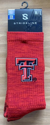 Strideline Socks ~ Texas Tech Red Raiders ~ NCAA ~ NIP ~ M/L Cover