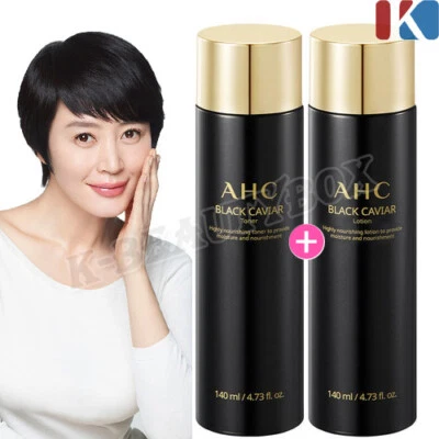 AHC Black Caviar Toner 140ml + Lotion 140ml Intensive Moisturizing Skin Care - Image 1 of 4
