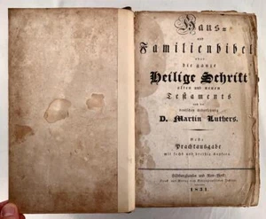 1831 Heilige Schrift German Bible Hildburghausen New York Bibliographic Inst (O) - Picture 1 of 12