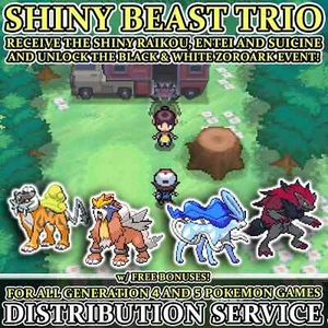 Pokemon Shiny Raikou Entei Suicune Legendary Distribution Cartridge Distribution - Picture 1 of 2