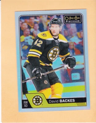 DAVID BACKES #32 2016 17 O PEE CHEE PLATINUM RAINBOW BOSTON BRUINS NM-MT  - Image 1 of 2