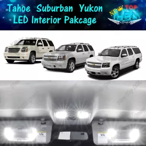 15x White LED Interior Lights Kit for 2007 - 2014 Chevy Tahoe Suburban GMC Yukon - Picture 1 of 12