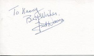 Fred Davis Autograph Canadian Broadcaster Of Front Page Challenge Signed Card