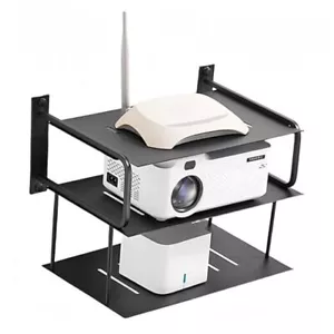 Projector Shelf for Wall, WiFi Router Shelf with Cable Hole Shelf forfor - Picture 1 of 8
