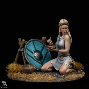 Slavic Shieldmaiden Viking 75mm Juguete Pintado Soldado Preventa | Arte - Imagen 1 de 8