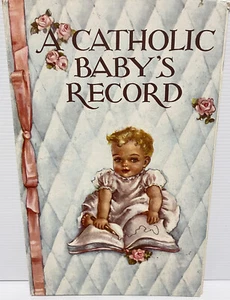 A Catholic Baby's Record Book Janet Robson Vintage Hardback - Picture 1 of 15