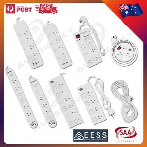 Surge Protector Power Board 4/6 Outlets USB Port Overload Protection Power Strip - Picture 1 of 36