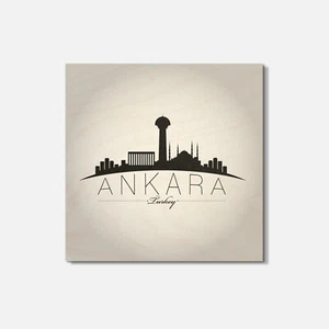 Ankara Turkey Travel 4'' X 4'' Square Wooden Coaster - Picture 1 of 3