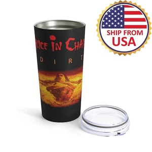 Alice in Chains Band DIRT 20oz Stainless Steel Black Tumbler Cup Mug - Picture 1 of 4