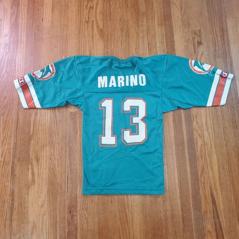 Vintage Champion Dolphins Dan Marino Football Jersey Youth Sz Small Cover