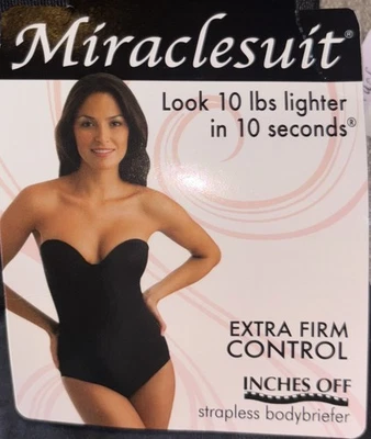 MIRACLESUIT Womens Sz 40D Shape Away Ex Firm Control Strapless Bodybriefer NWT - Image 1 of 4