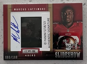 2013 Panini Rookies And Stars Marcus Lattimore Autograph Rookie Card 83/100 - Bild 1 von 1