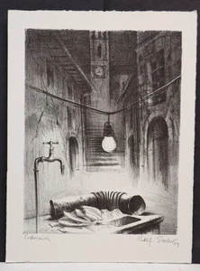 Rolf Escher (*1936 Hagen) - Luz en callejón - aguafuerte - 4/32 - Imagen 1 de 7