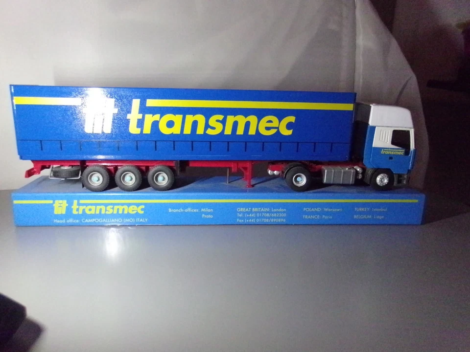 OLD CARS. Iveco Turbostar tit "Transmec"  scala 1/43 made in Italy RARE PROMO - Immagine 1 di 4