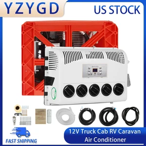 12V 10000 BTU Cab Truck For Semi Trucks Bus RV Caravan Air Conditioner Split A/C - Picture 1 of 15