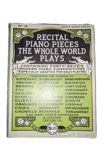 Antique 1920 Recital Piano Pieces The Whole World Plays No. 18 In Excellent Cond - Picture 1 of 10
