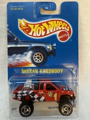 Hot Wheels Nissan Hardbody Pickup #131 - Cartão azul e branco - Vermelho - Imagem 1 de 4
