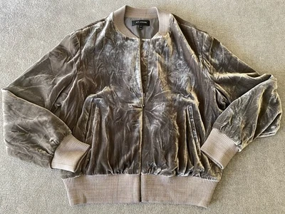 St. John Men’s M Brown Silk Blend Bomber Jacket Full Zip Classic Luxe EUC - Image 1 of 4