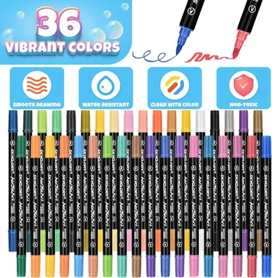 Acrylstifte für Steine Wasserfest 36 Farben Marker Stifte zum Steine Bemalen - Bild 1 von 4