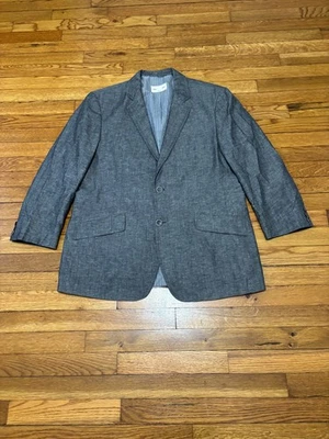 Chaqueta Blazer Pronto Uomo Para Hombres Talla L 42R Gris Lino Algodón Abrigo Deportivo Brazos Cortos Foto 1 de 4