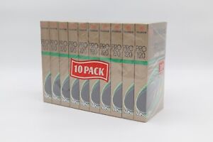 NEW Sealed 10 Pack of FUJIFILM PRO-120 Premium High Grade VHS Tapes - Lot of 10