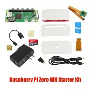 Raspberry Pi Zero WH Starter Kit Board 5MP Camera Power Supply ABS Case Heatsink - Picture 1 of 9