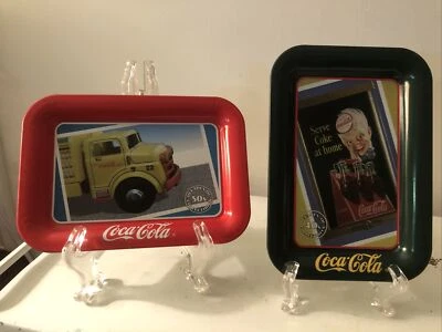 Vintage Coca-Cola Mini Trays SPRITE BOY w Bottles & Tin Toy Delivery Truck 1998 - Image 1 of 4