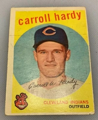 1959 Topps # 168 Carroll Hardy Baseball Card Cleveland Indians - Image 1 of 2