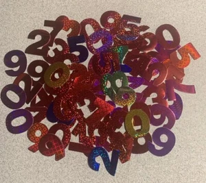 "Lote de números grandes de pegatinas brillantes de 2,5"" - azul, rosa, verde, dorado, rojo (A10)" - Imagen 1 de 8