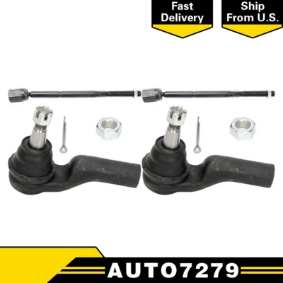 Extremo de varilla de dirección interior exterior para Lincoln Continental 1995-2001 2002 4 piezas Foto 1 de 4