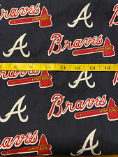 MLB Atlanta Braves Cotton Fabric  2 yards 4 inches