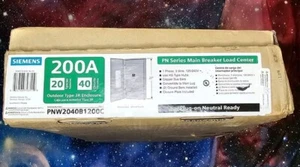 Siemens Main Breaker Plug-On Neutral Load Center 3R Outdoor 200A PNW2040B1200C - Picture 1 of 2