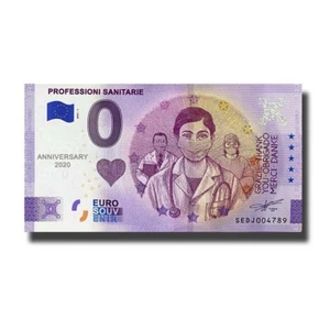 Euro Souvenir Anniversary Italia 2021-1 SEDJ Professioni Sanitaire Souvenirschein - Imagen 1 de 2